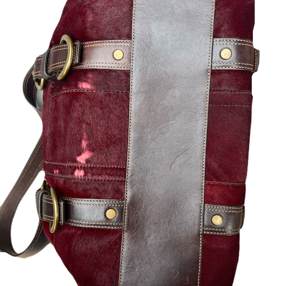 Coach Chelsea Limited Edition Burgundy Pony Hair Satchel - Picture 6 of 8